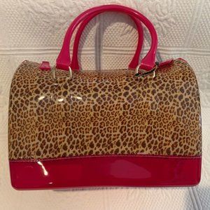 Cute Pink Animal Print Lunch Pail Purse NEW